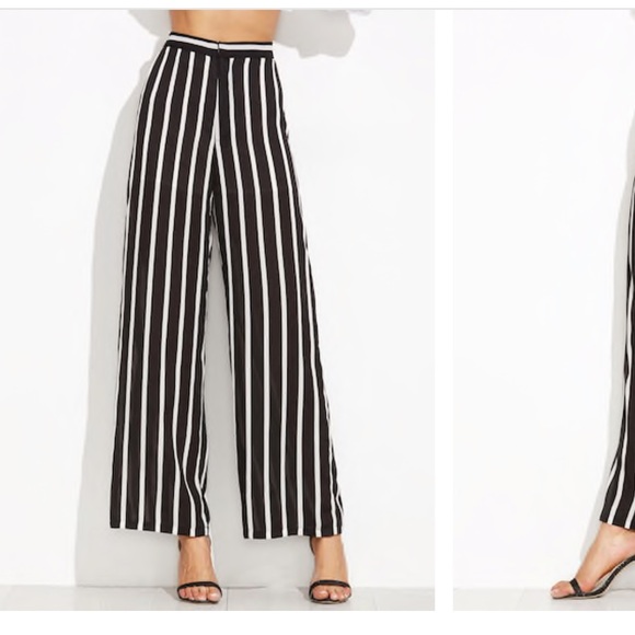 SHEIN Pants - ~SHEIN~  Vertical Striped Wide Leg Pants. Size XS